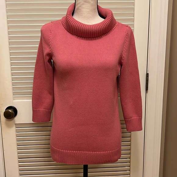 Talbots Cowl Neck Sweater in Coral, Size Medium, EUC - Picture 1 of 15